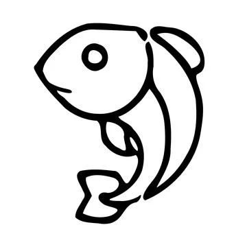 Fish icon vector. fish icon glyph style design on white background Stock Illustration