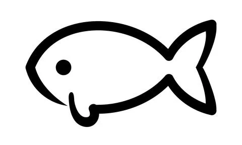 Fish icon vector. fish icon glyph style design on white background Stock-Illustration