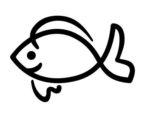 Fish icon vector. fish icon glyph style design on white background 스톡 일러스트