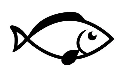 Fish icon vector. fish icon glyph style design on white background Stock Illustration