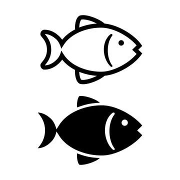 Fish icon vector. fish logo on white background. vector illustration. Stock Illustration