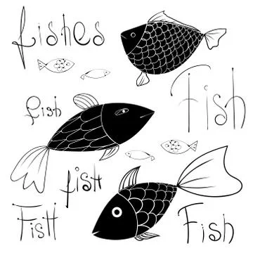 Fish icon vector Stock Illustration