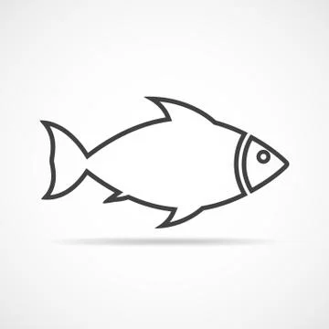Fish icon. Vector illustration. Stock Illustration