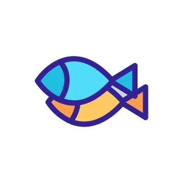 Fish icon vector. Isolated contour symbol illustration Stock Illustration