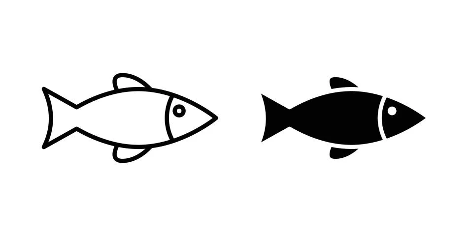 Fish icon vector symbol graphics Stock Illustration