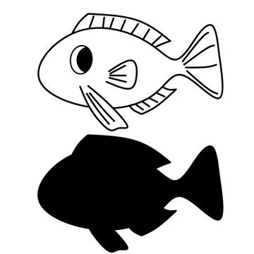 Fish icon vector symbol illustration Illustrazione stock