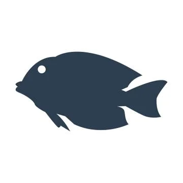 Fish icon on white background. Stock Illustration