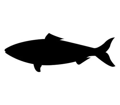 Fish icon on white background Stock Illustration