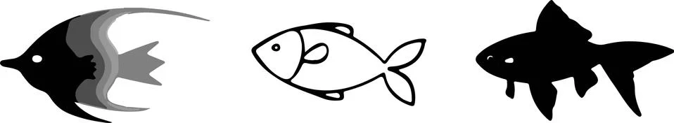 Fish icon on white background Stock Illustration