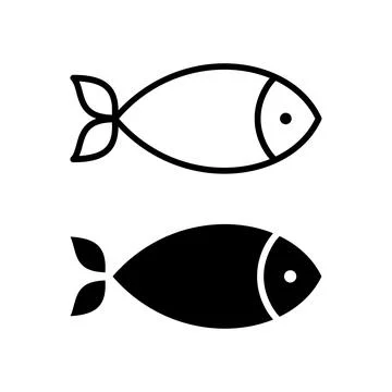 Fish icon on white background. Vector illustration Stock Illustration