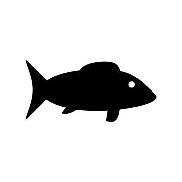 Fish icon on white. Stock Illustration