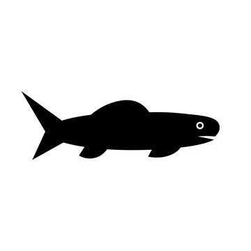Fish icon on white. Stock Illustration