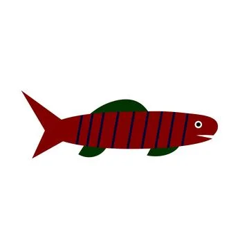 Fish icon on white. Stock Illustration