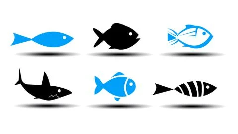 Fish Icons Stock Illustration