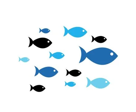 Fish Icons Illustrazione stock