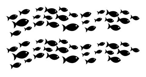 Fish Icons vector Stock Illustration