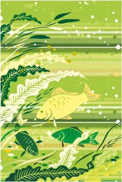 Fish illustration for design. Stock Illustration