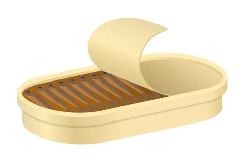 Fish inside tin can Stock Illustration