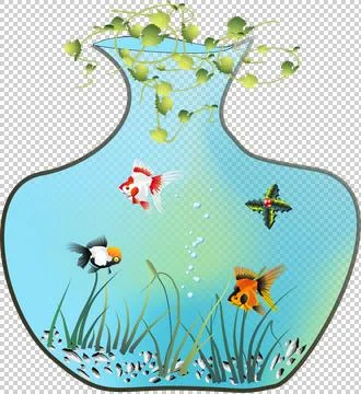 Fish Jar Stock Illustration
