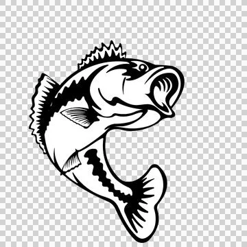 Fish Jumping Silhouette Simple black aquatic nature イラスト素材