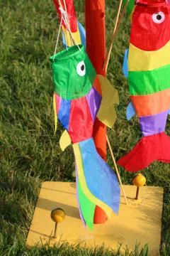 Fish kite banderole Stock Photos