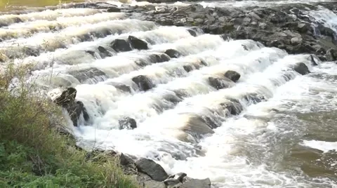 Fish Ladder in Danube Stock Footage 50882646
