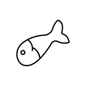 Fish line icon. Design template vector Stock Illustration