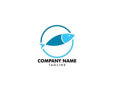 Fish Logo abstract design vector template, Seafood shop store restaurant Lo.. Stock Illustration