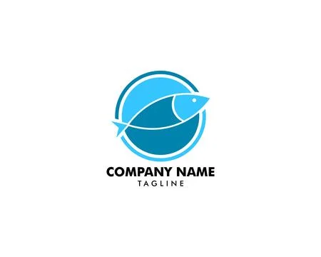 Fish Logo abstract design vector template, Seafood shop store restaurant Lo.. Stock-Illustration