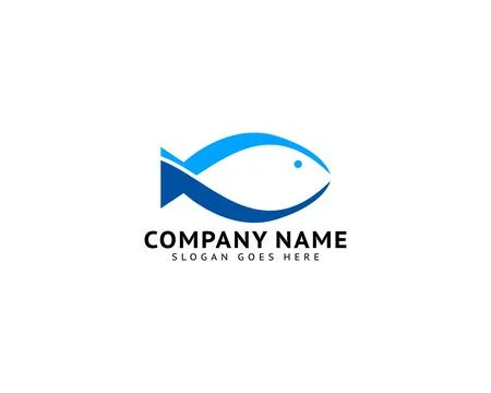 Fish Logo abstract design vector template, Seafood shop store restaurant Lo.. Stock-Illustration