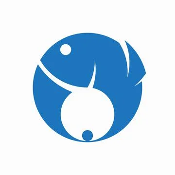 Fish logo design Illustrazione stock