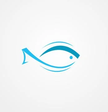 Fish logo design vector background Stock Illustration