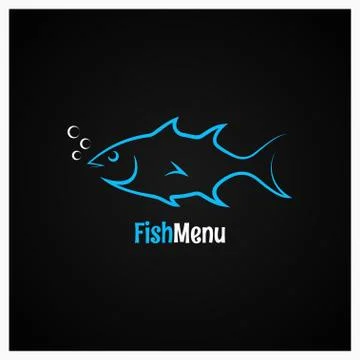 Fish logo design vector background Stock Illustration