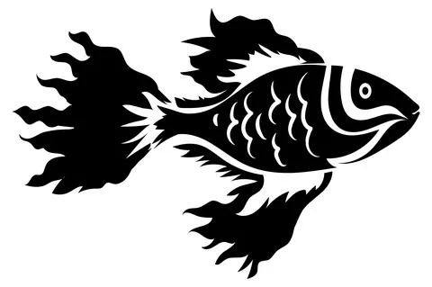 Fish Logo Silhouette Vector Illustrazione stock