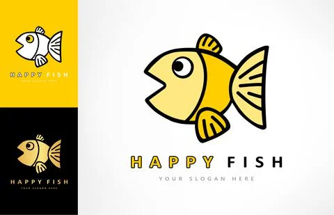 Fish logo. Underwater animals vector. Stock Illustration
