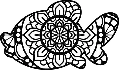 Fish mandala Stock Illustration