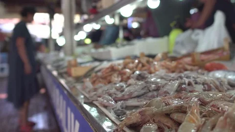 Fish Market Close Up Details Stock Footage 80688719