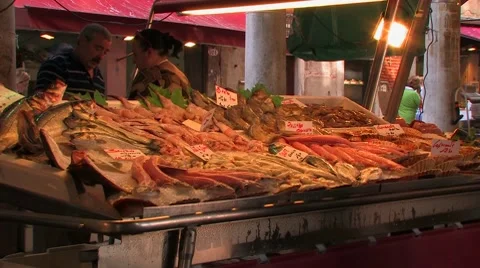 Fish market 스톡 동영상 7751018