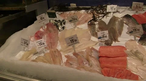 Fish market Stock Footage 8681378