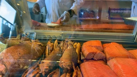 Fish market Video stock 115362863