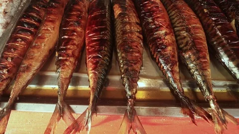 Fish at market Stock Footage 124718267