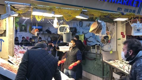 Fish market Stock Footage 145217931