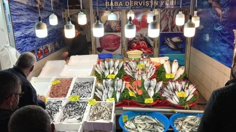 Fish market Stock Footage 145288541