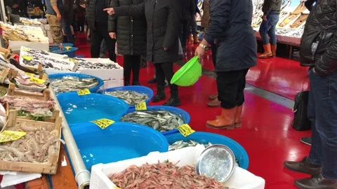 Fish market Stock Footage 145288965