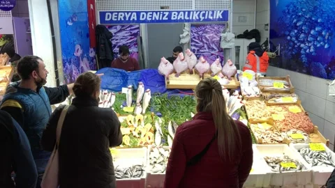 Fish market Stock Footage 145290532