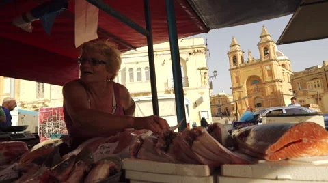 Fish Market Malta Stock Footage 51658852