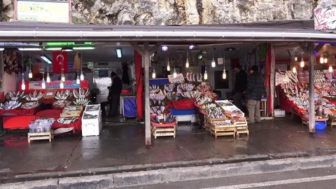 Fish market in Sile Stock Footage 72227085
