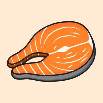 Fish meat vector food design. Stock Illustration