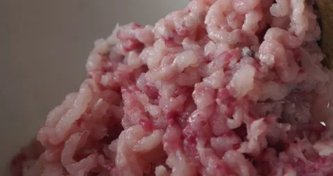 Fish mince close-up. Preparation for fish cutlets. Stockbeeldmateriaal 147919105
