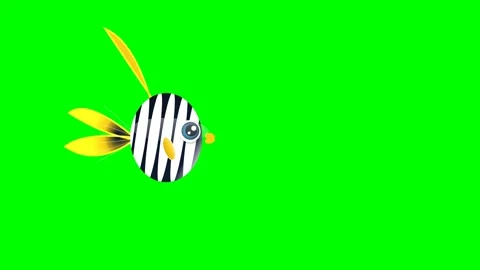 Fish Motion - Chroma Key Green Screen Footage Video stock 336959086